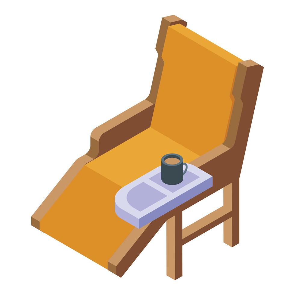 Soft airplane seat icon isometric vector. Plane cabin vector