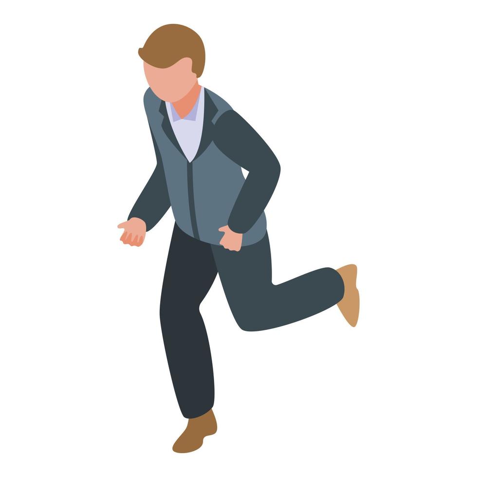 Running manager icon isometric vector. Business people vector