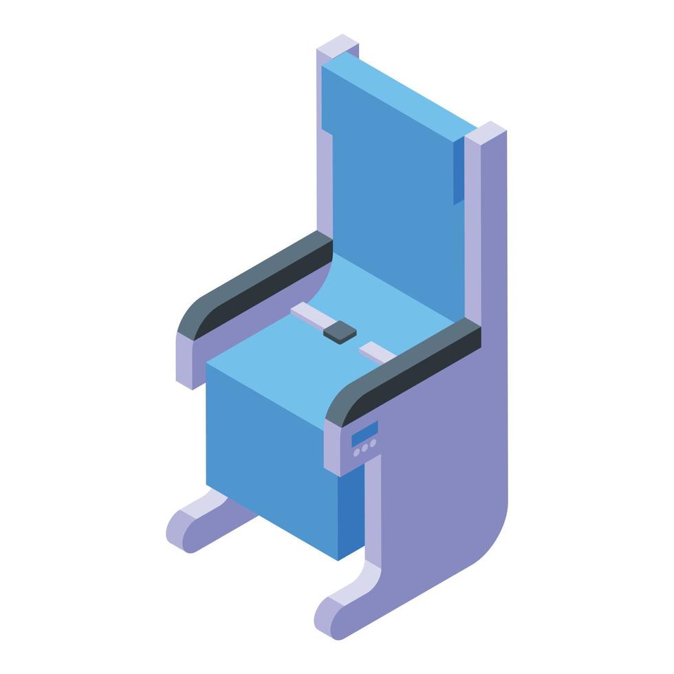 Big airplane seat icon isometric vector. Interior plane chair vector