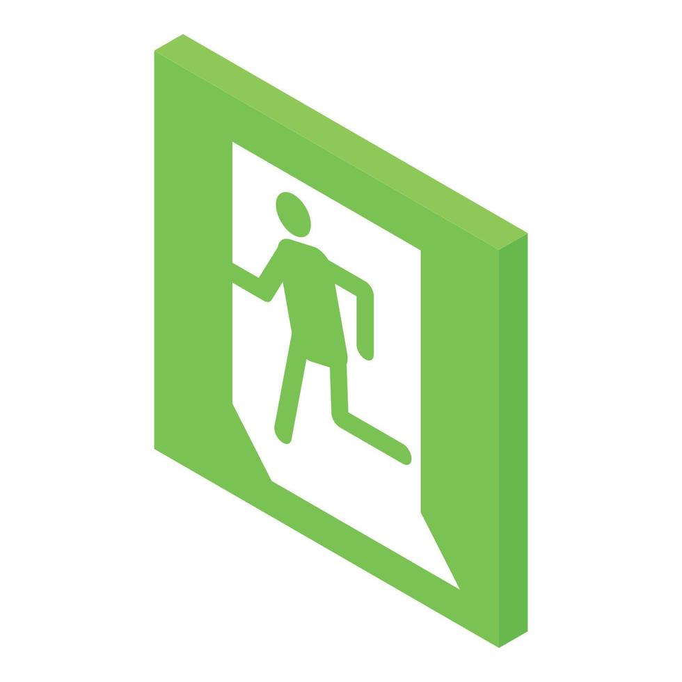 Evacuation sign icon isometric vector. Emergency exit vector