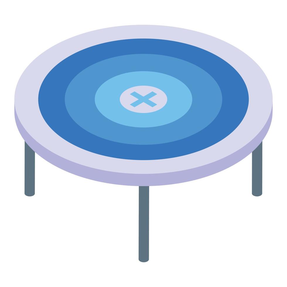 Trampoline icon isometric vector. Active jump vector