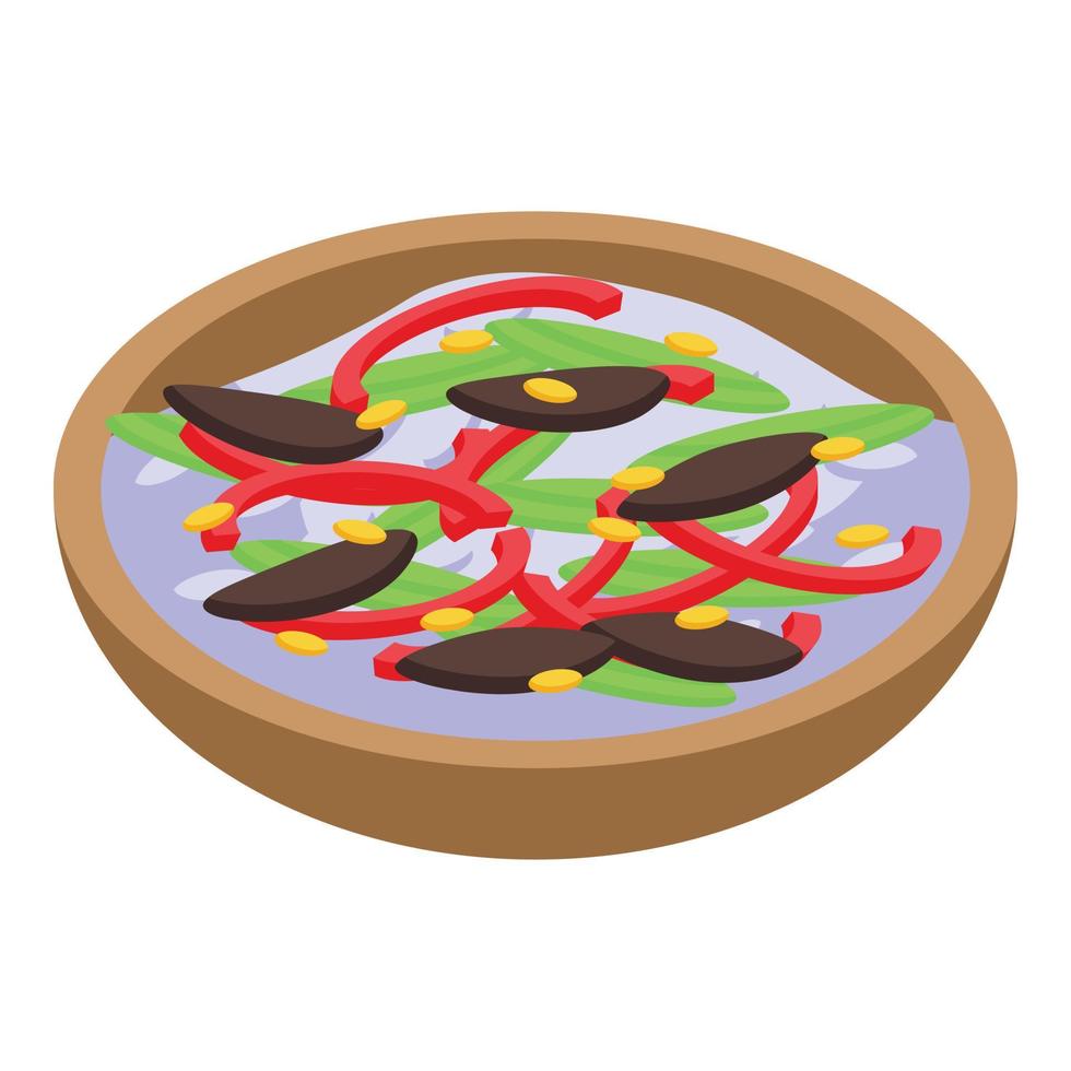 Korean rice icon isometric vector. Korea food vector