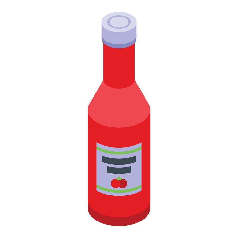 Ketchup bottle icon isometric vector. Tomato sauce vector