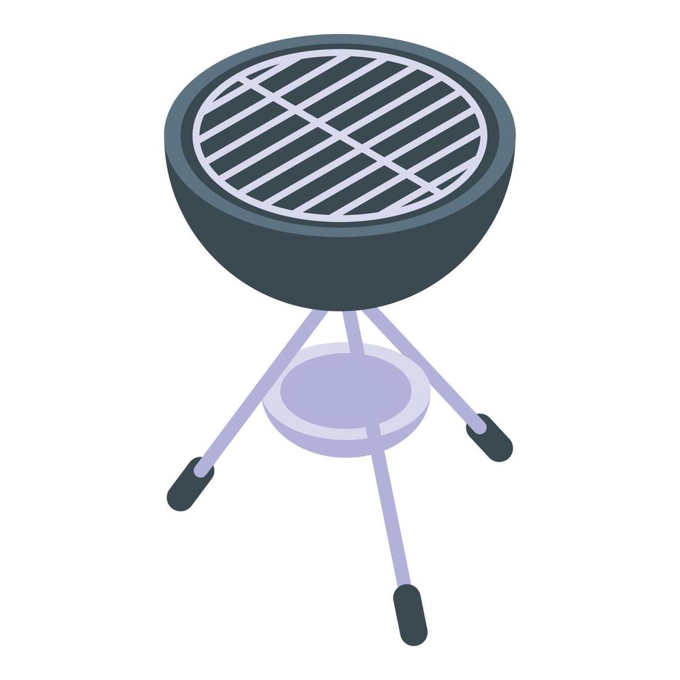 icono de parrilla de fiesta vector isométrico. utensilio de barbacoa