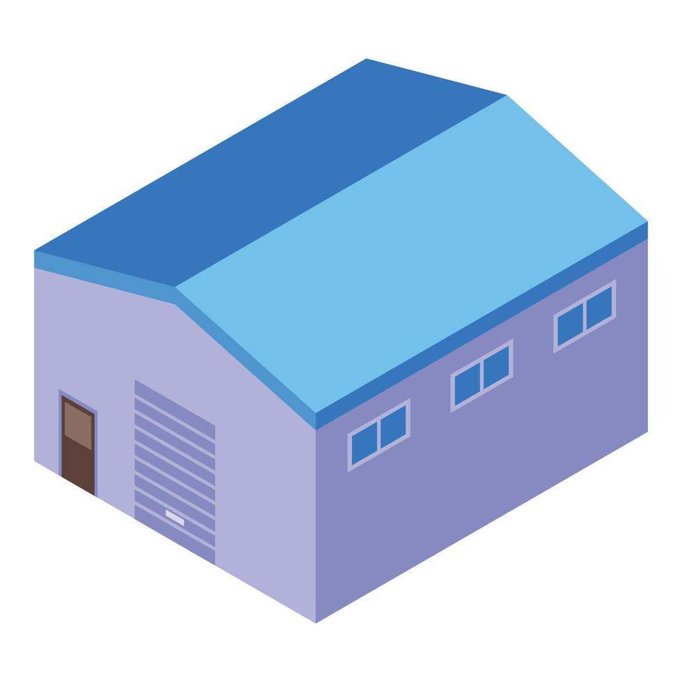 Logistic warehouse icon isometric vector. Hangar storage vector