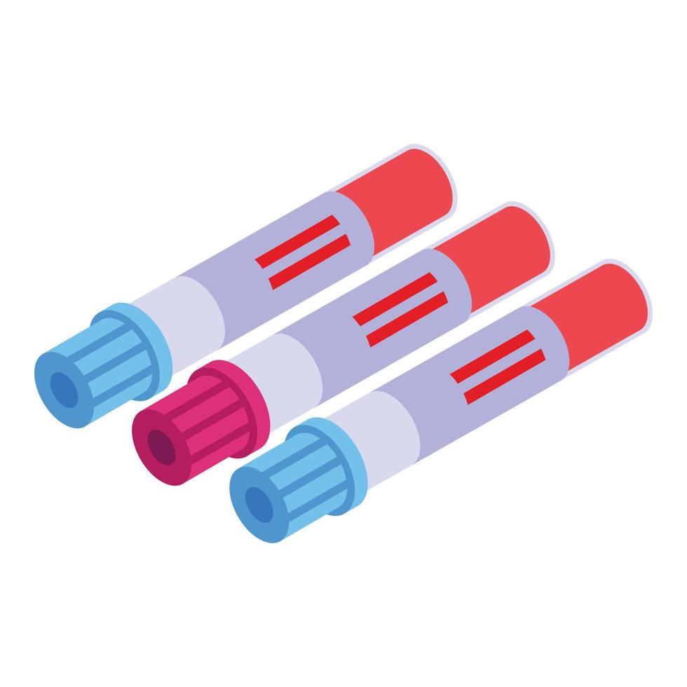 Test result kit icon isometric vector. Rapid coronavirus test vector