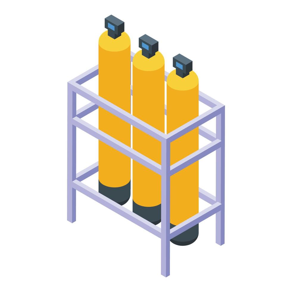 Water purification home tanks icon, isometric style vector