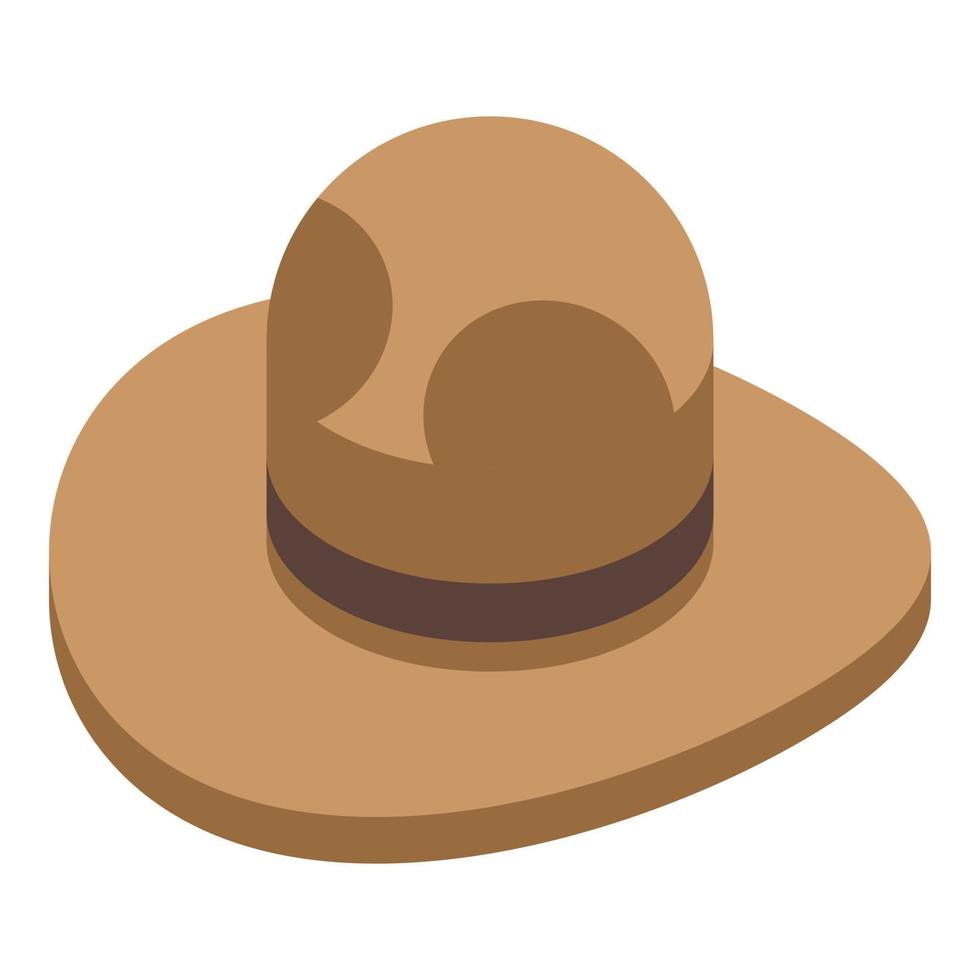 isométrico del icono del sombrero de de guardabosques explorador 15871807 Vector en