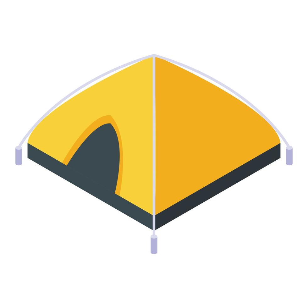 Camp tent icon isometric vector. Tourist campsite house vector