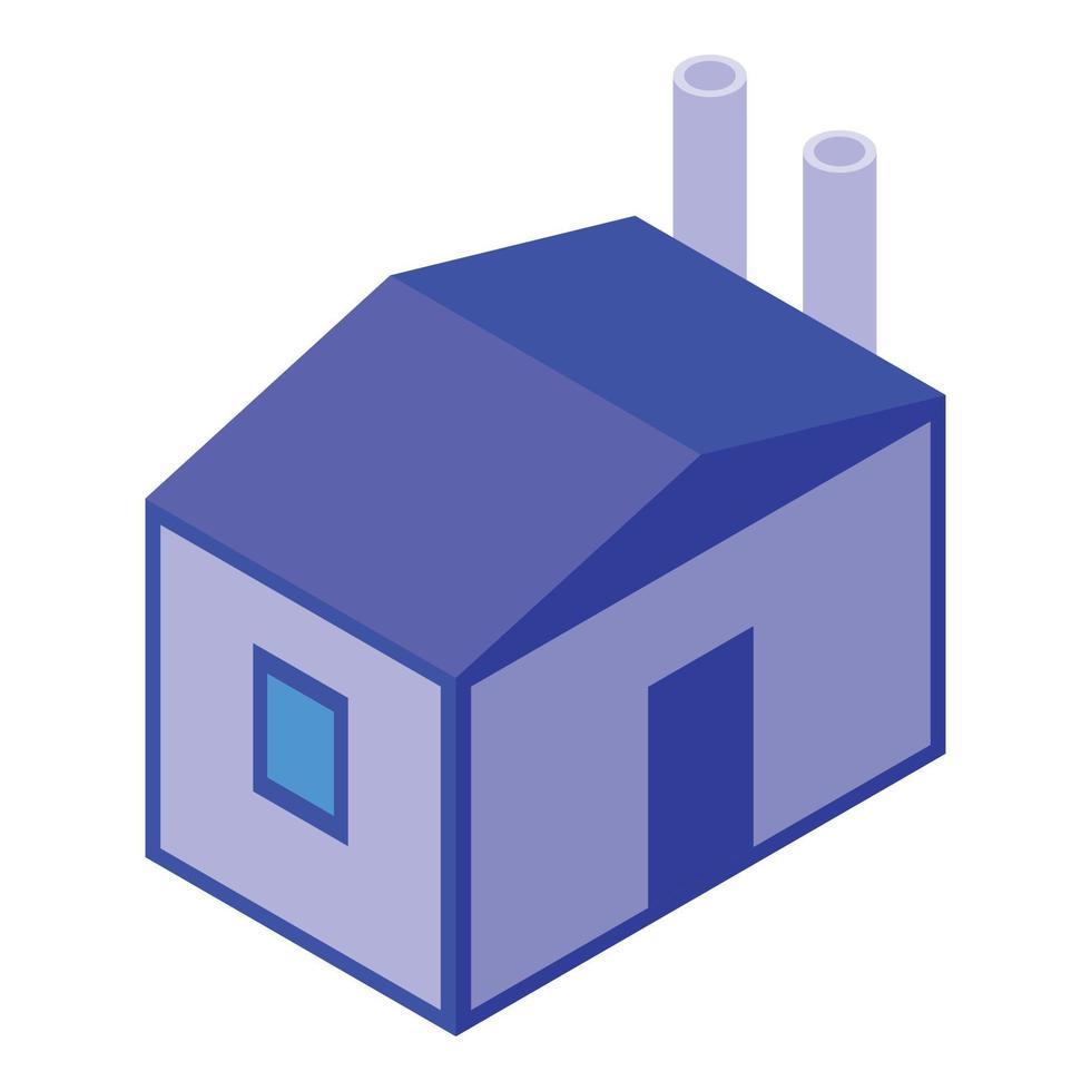 Water purification house icon, isometric style vector