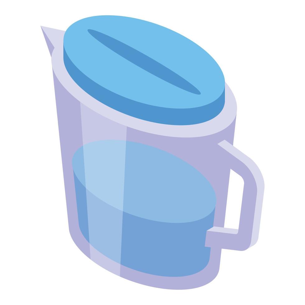 Water purification jug icon, isometric style vector