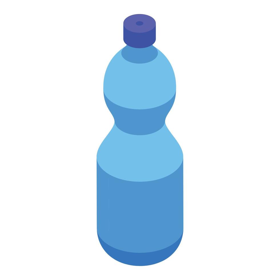 Mineral water bottle icon, isometric style vector