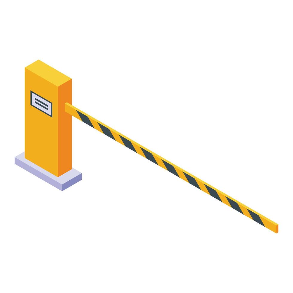 Automatic barrier icon, isometric style vector