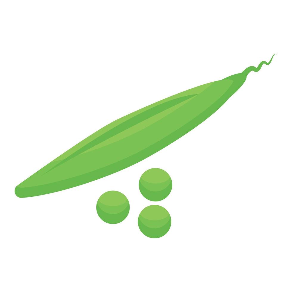 Peas protein icon, isometric style vector