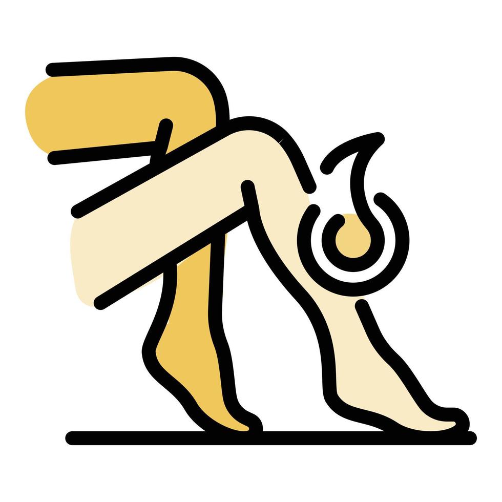 Leg cream after hair removal icon color outline vector