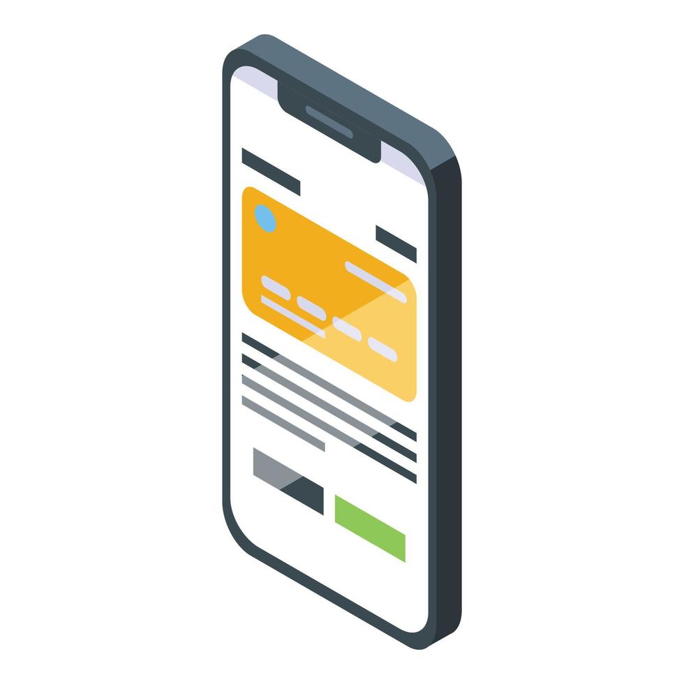 Smartphone result money icon, isometric style vector