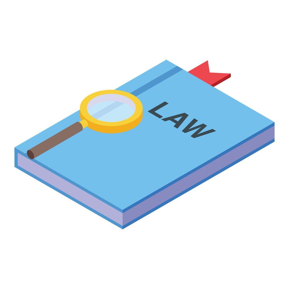 Consumer rights law icon, isometric style vector