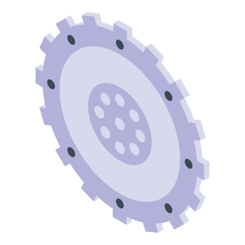 Gear clutch icon, isometric style vector