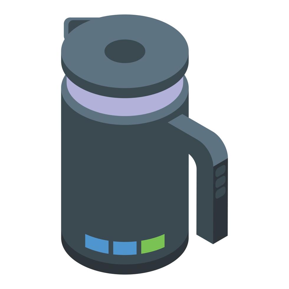 Electric kettle icon, isometric style vector