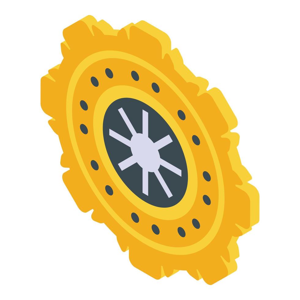 Parts clutch icon, isometric style vector