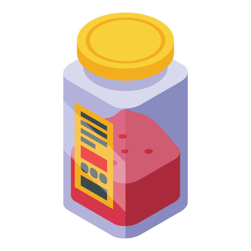 Paprika spices icon, isometric style vector