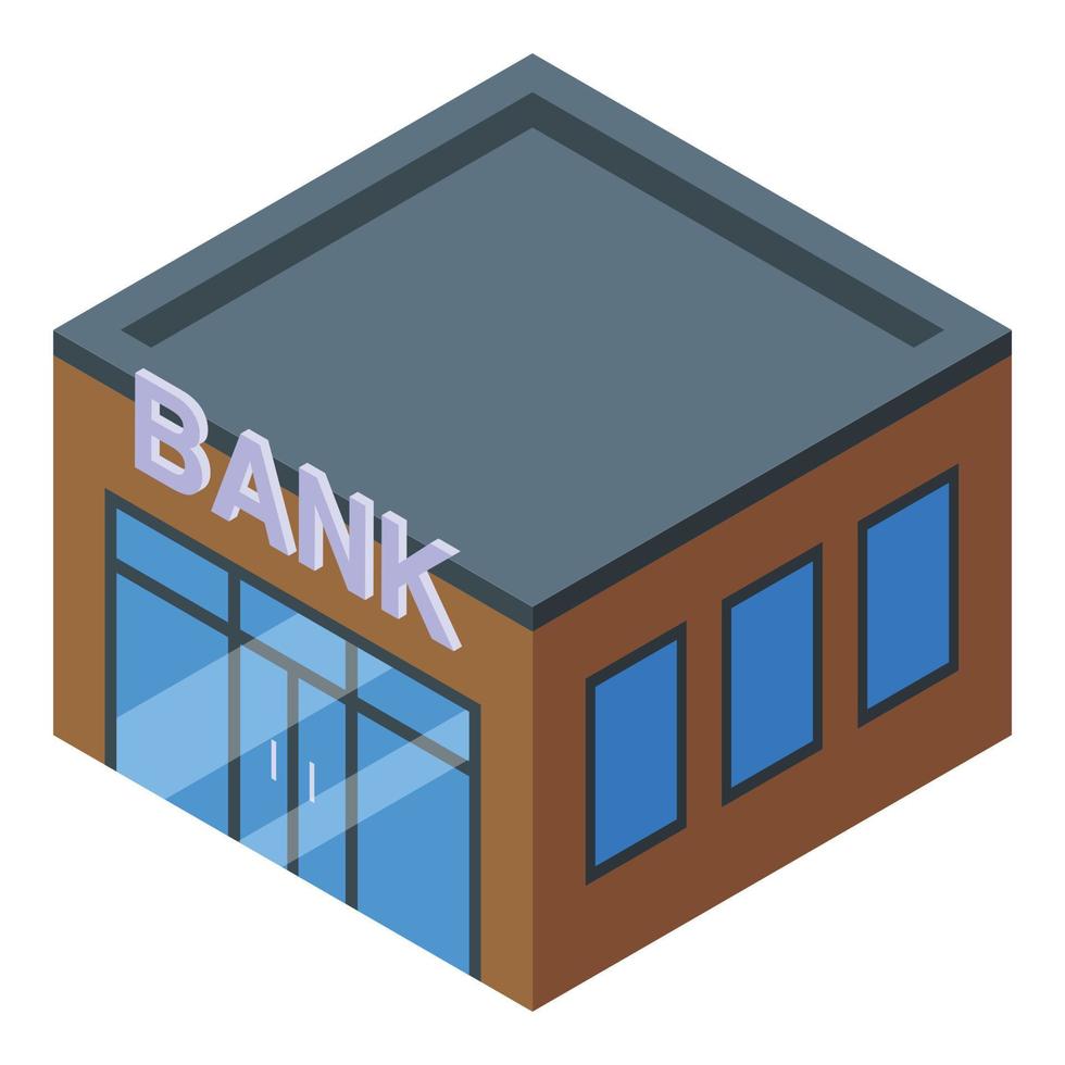 Bank result money icon, isometric style vector