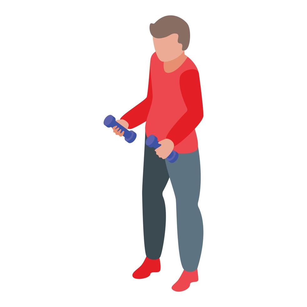Human resources exercise icon, isometric style vector