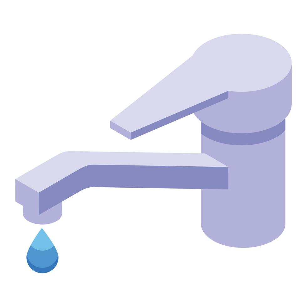 Water payment cancellation icon, isometric style vector