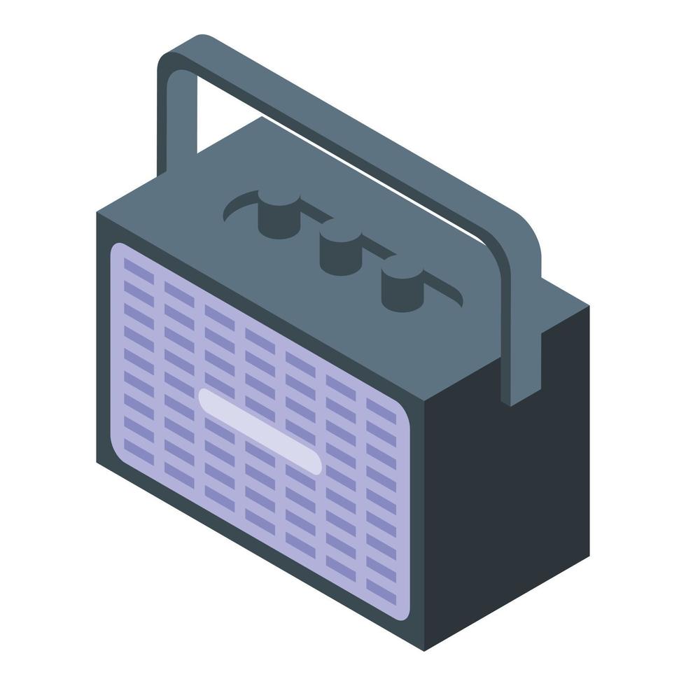 Radio icon, isometric style vector