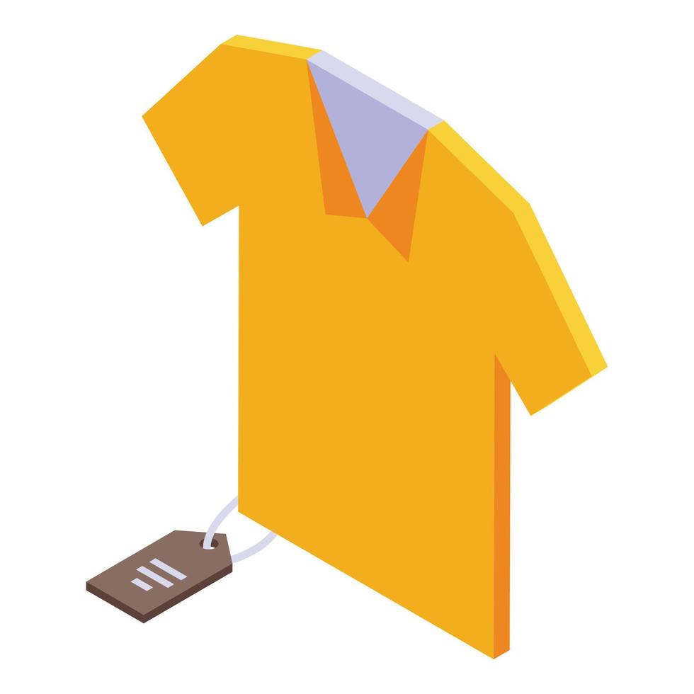 icono de cancelación de pago de camisa, estilo isométrico vector