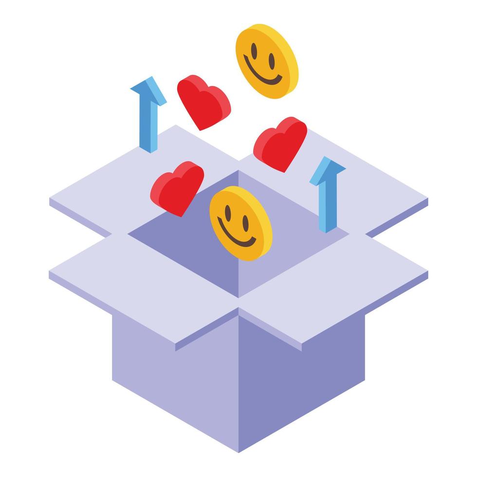 Marketing box icon isometric vector. Internet web market vector