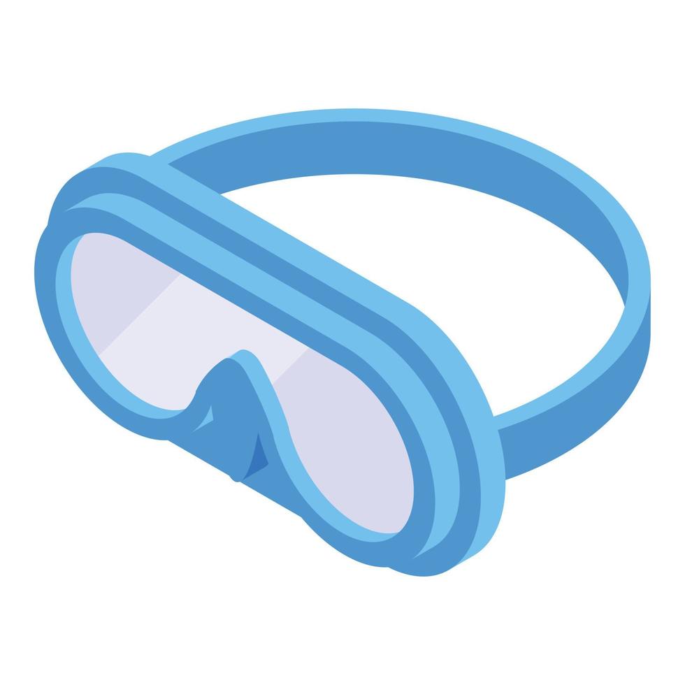 Swimming goggles icon, isometric style vector