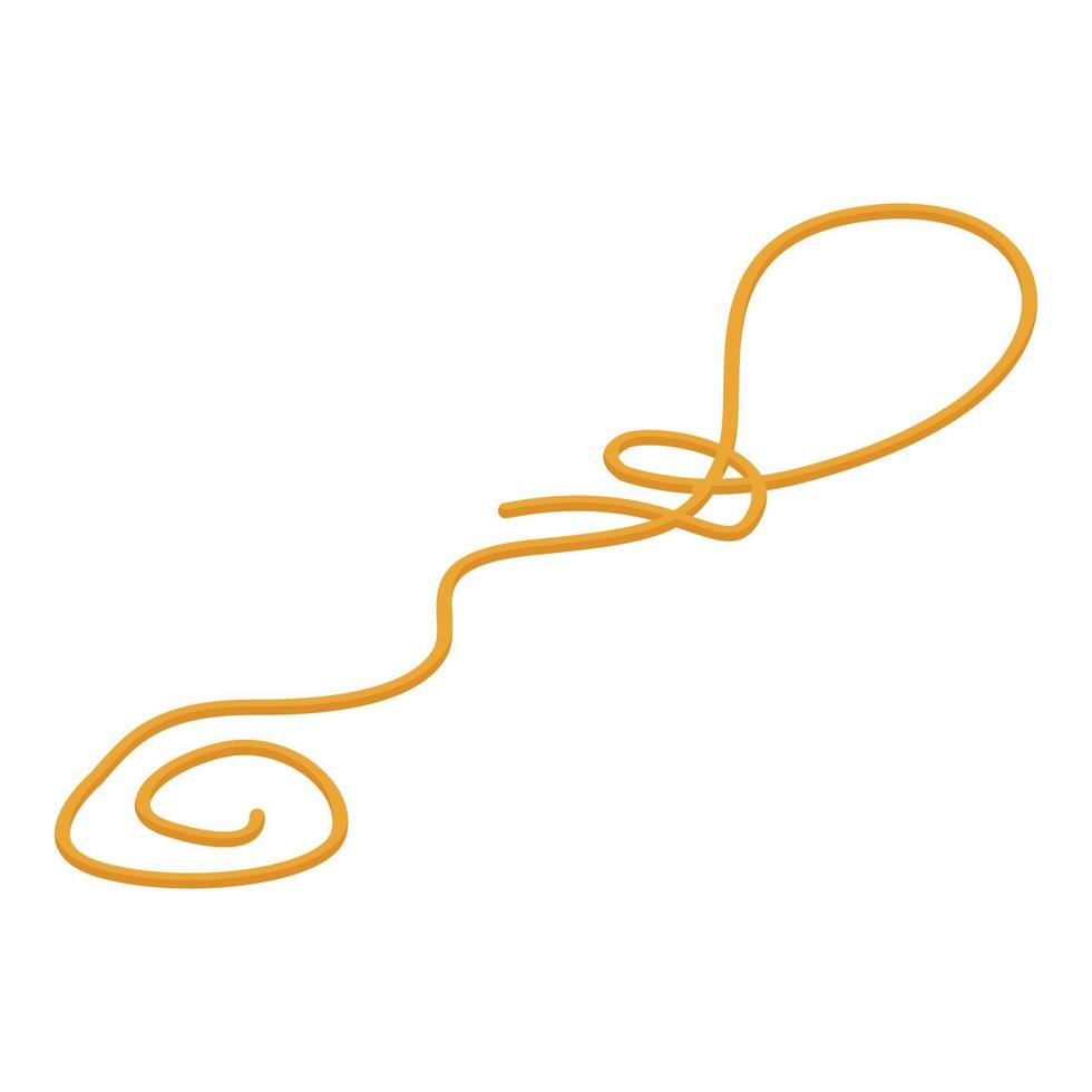 String lasso icon, isometric style vector