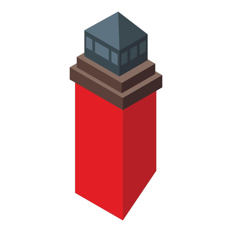 icono de chimenea casera, estilo isométrico vector