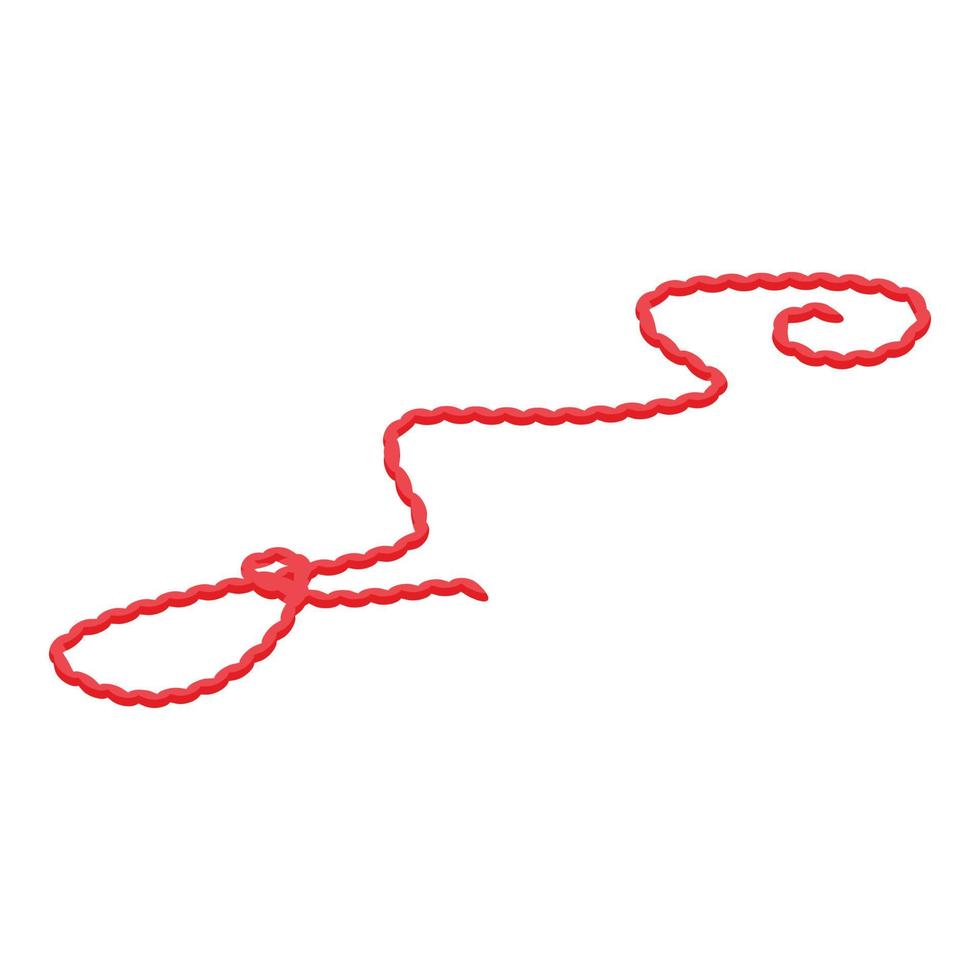 Red lasso icon, isometric style vector