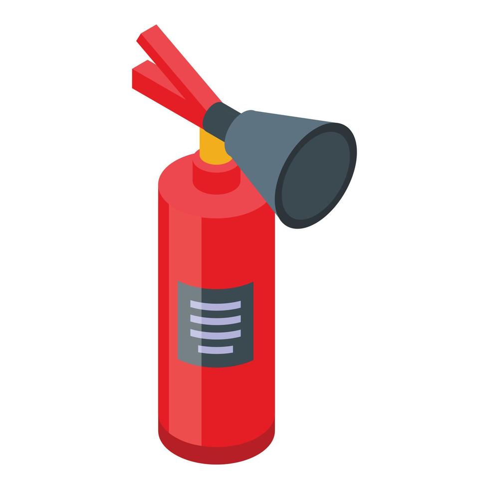 Fire extinguisher icon, isometric style vector