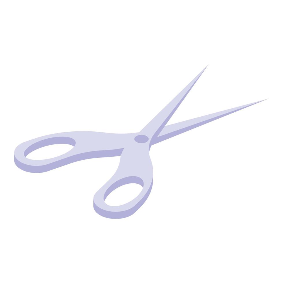 Sewing scissors icon isometric vector. Sew thread scissors vector