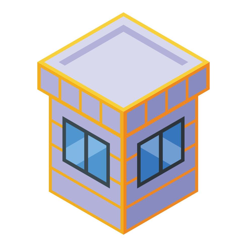 Paid parking payment window icon, isometric style vector