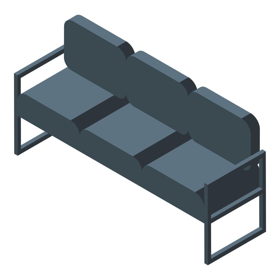 Office sofa icon, isometric style vector