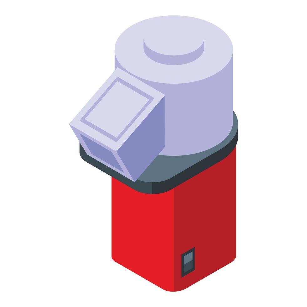 Mobile popcorn maker machine icon, isometric style vector