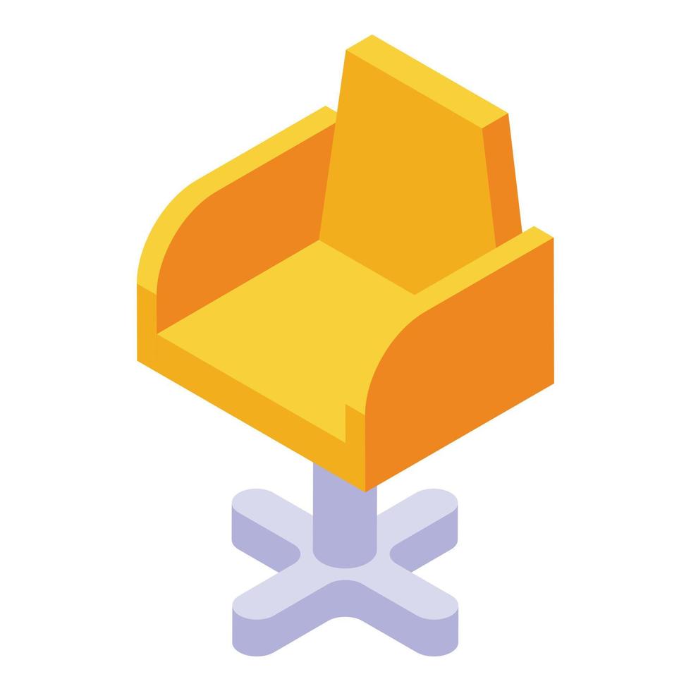 Rotate armchair icon, isometric style vector