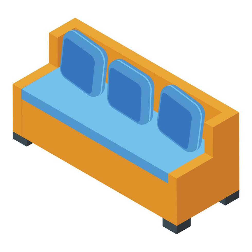 Pillow sofa icon, isometric style vector