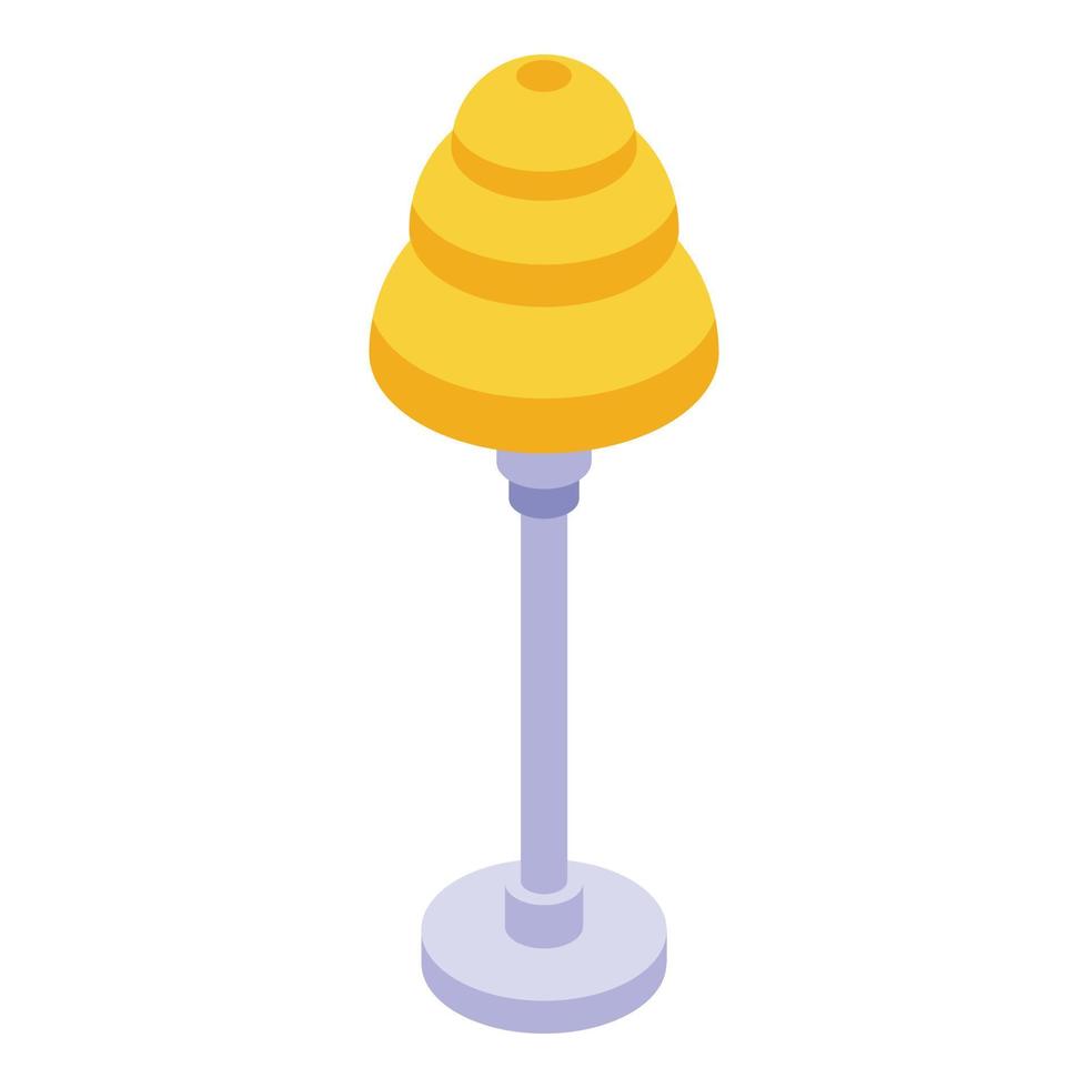 Desktop lamp icon, isometric style vector