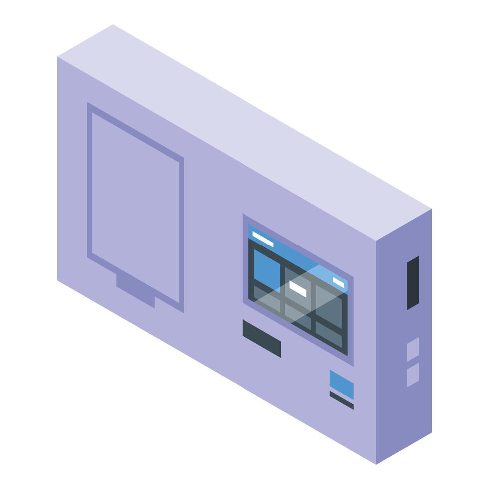 Covid test device icon, isometric style vector