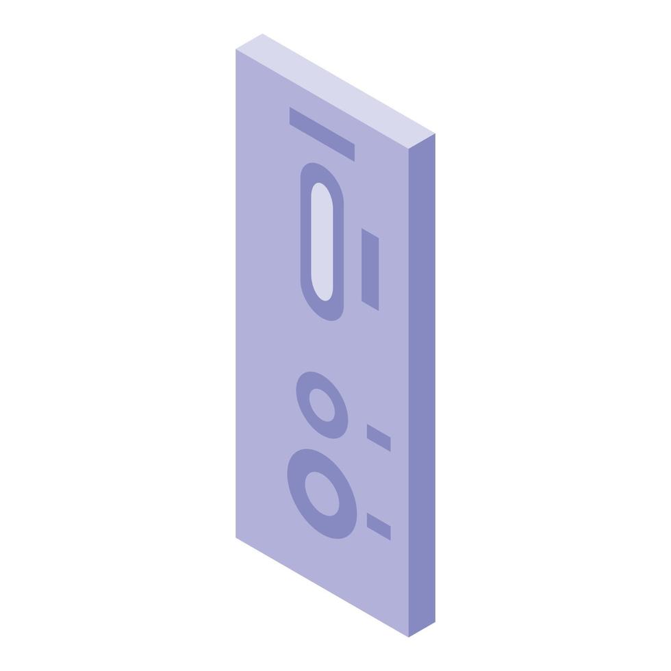 Covid test finger icon, isometric style vector