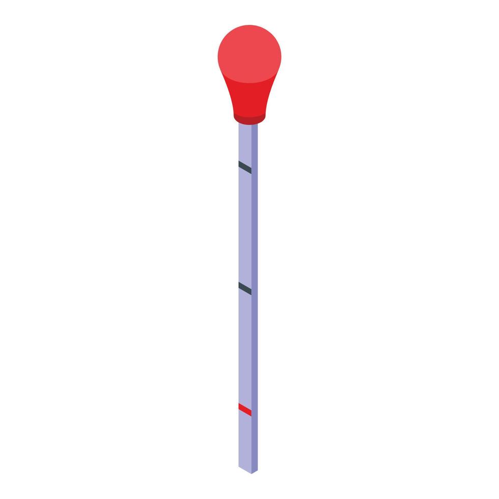 Covid test stick icon, isometric style vector