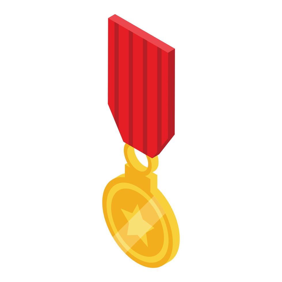 Ranking medal icon, isometric style vector