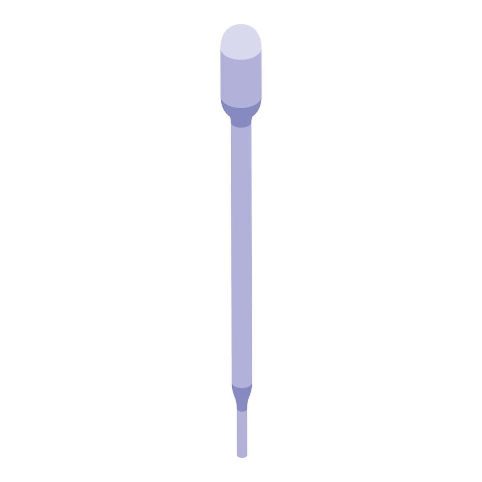 Covid test nose stick icon, isometric style vector