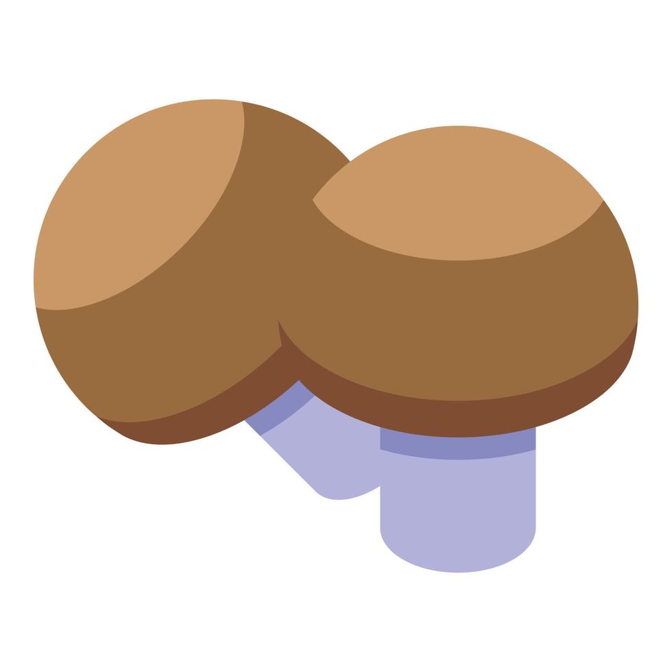 Vitamin d mushrooms icon, isometric style vector
