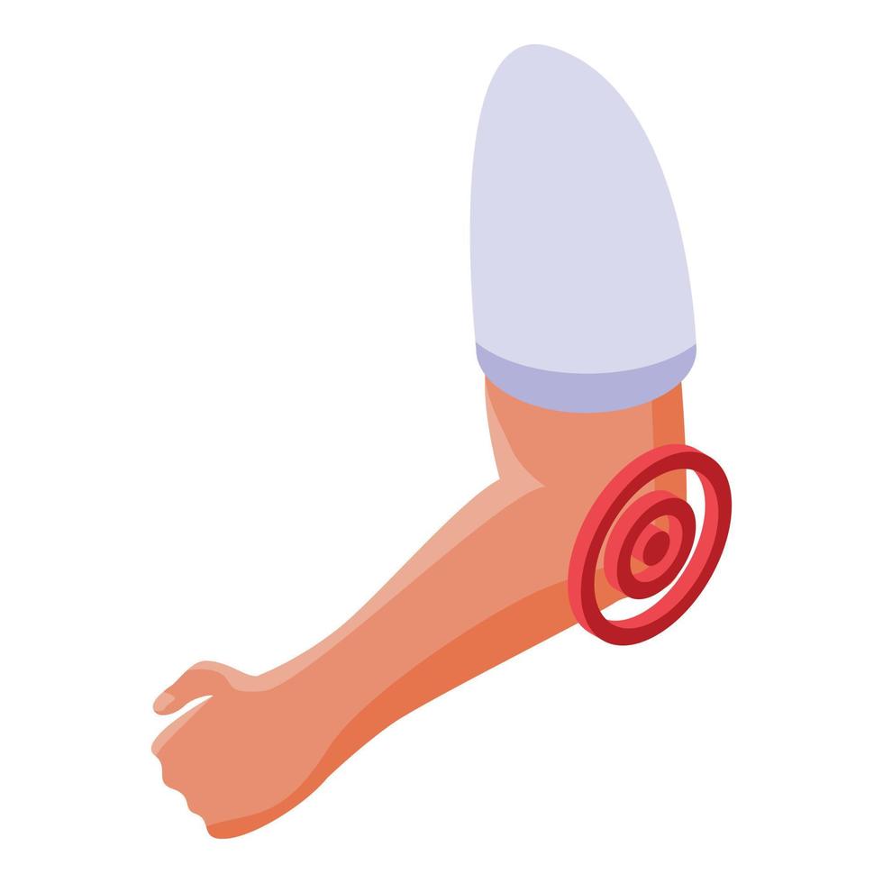 Arthritis elbow icon, isometric style vector
